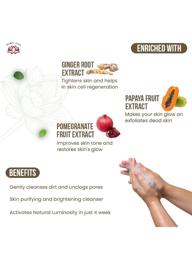 MITCHELL USA Age-Less Papaya Brightening Cleanser Facial Wash (200 ml) - Image 2