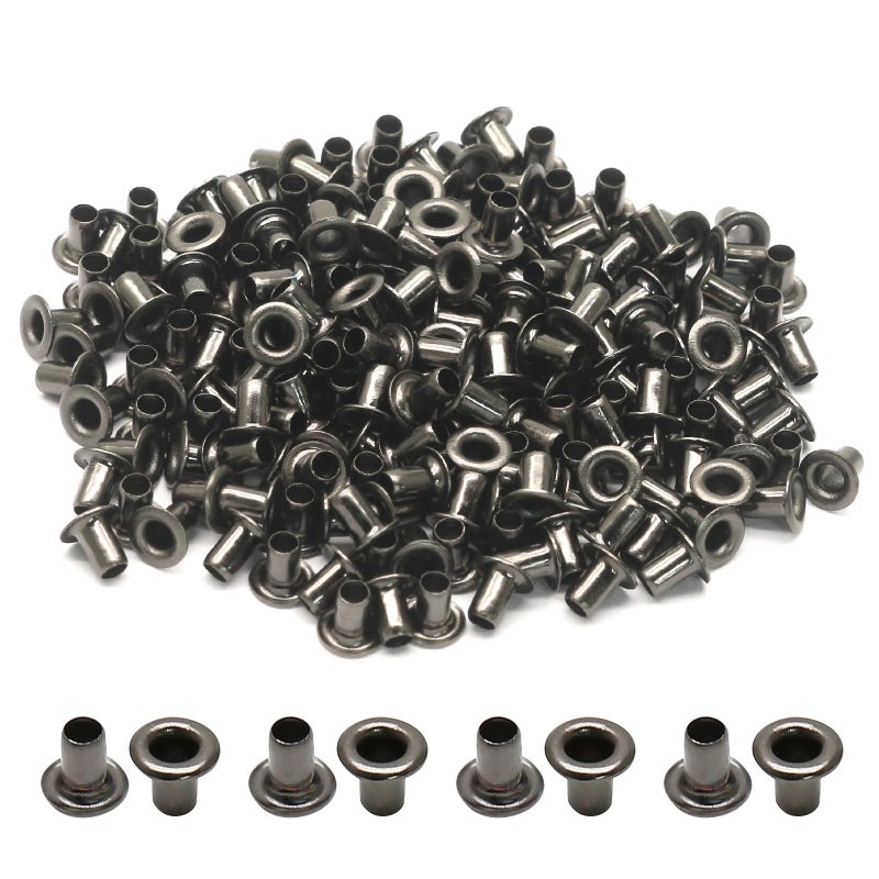 Litoexpe 2Mm Tiny Grommets Eyelets 200 Pcs  Self Backing Eyelets For Bead Cores  Clothes  Leather  Canvas (Gunmetal) - Image 1