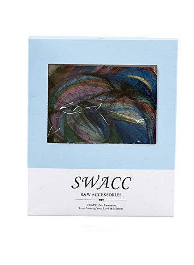 SWACC 22 Pcs Colored Party Highlights Clip On In Hair Extensions Multi-Colors Hair Streak Synthetic Hairpieces (11 Colors 22 Pcs In Set -Curly Wavy) - Image 2