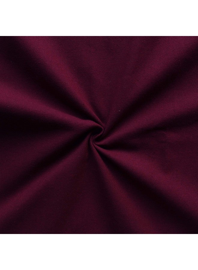 Airwill 100% Cotton Solid Pattern 4 Seater Square Table Cover Sized, 55x55 inches (Maroon, Pack of 1) - Image 2