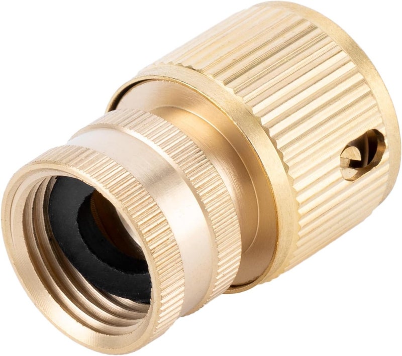 PALISAD Brass Hose Connector with Female Thread 1/2in, Quick-Detachable Garden Hose Fitting - Image 1
