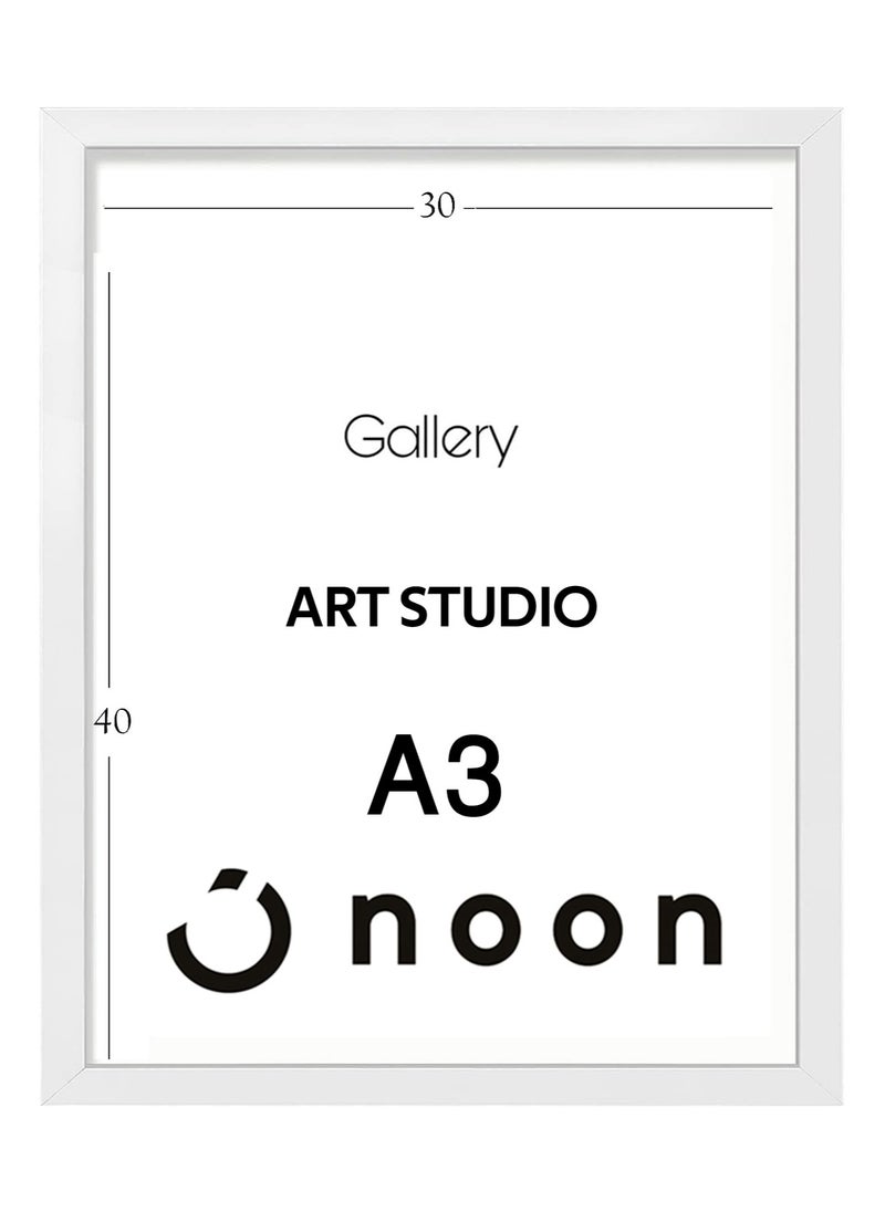 ART - A3 White Photo Frame - Size 30X40cm - Image 1