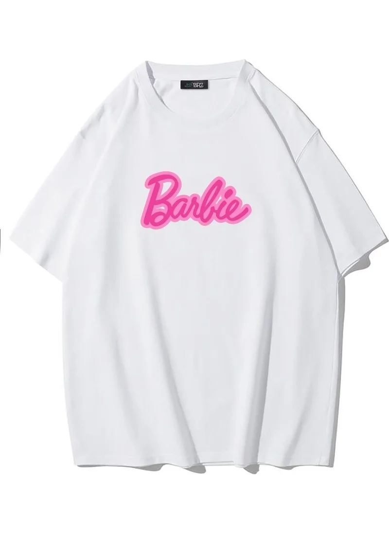 بي ار زد كولكشن Unisex Oversize Barbie Written T-Shirt