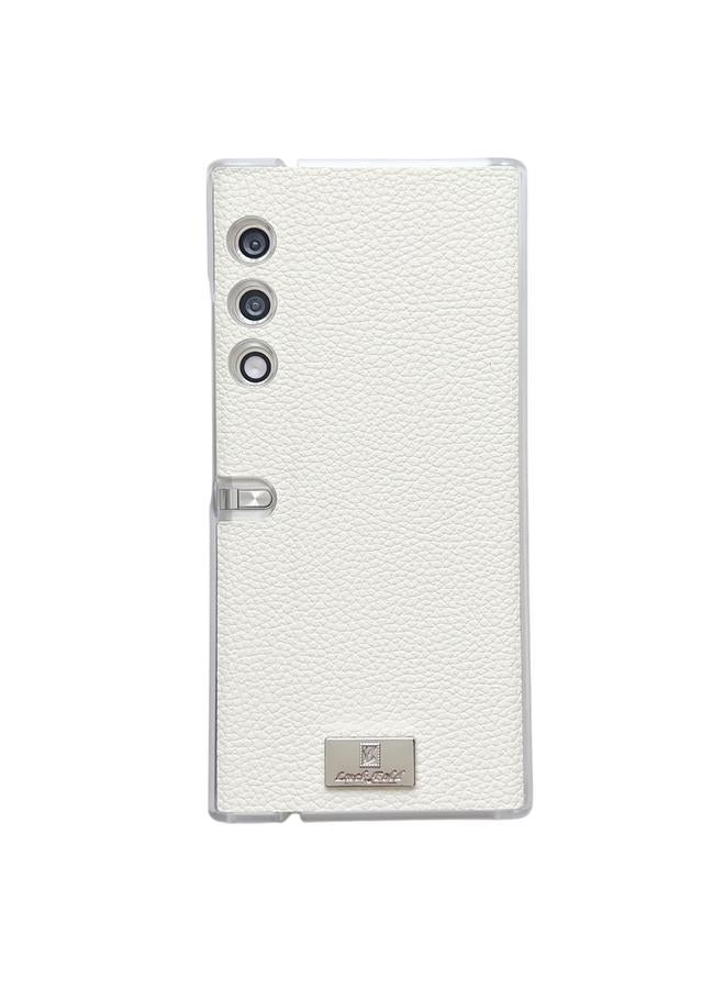 اس-توب جراب هاتف Honor V بحافة شفافة وملمس الليتشي - Image 1