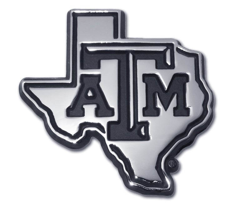 Elektroplate Texas A&M (TX Shape Debossed) Premium Athletics Car Truck Auto Emblem - Image 1