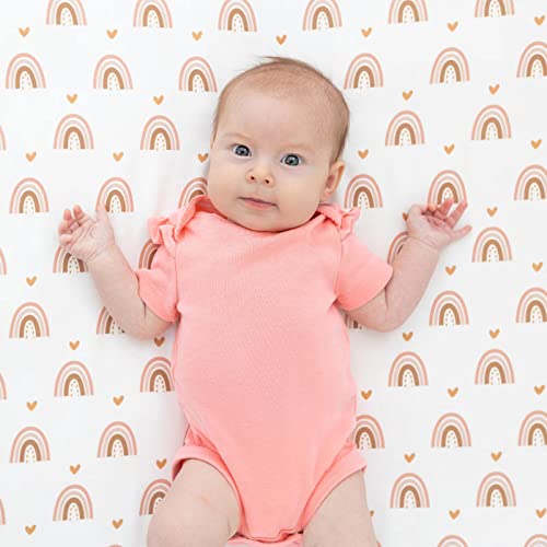 Cokouchyi 3 Piece Rainbow Boho Crib Bedding Set - Standard Size Nursery Bedding for Boys and Girls with Crib Sheet, Comforter & Crib Skirt - Image 4