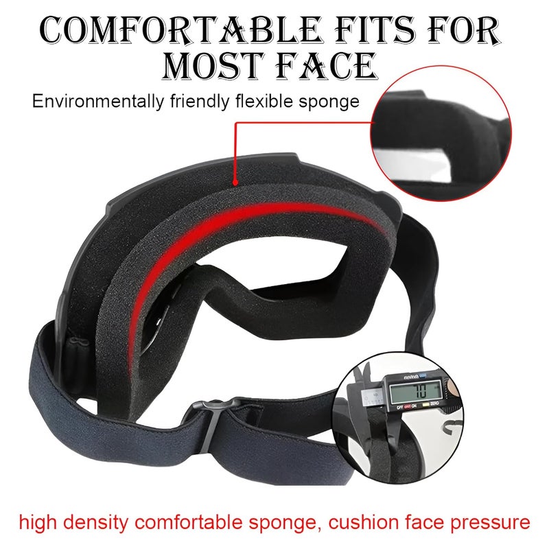 Asryd Motorcycle Goggles Yellow Bike Goggles Motocross Goggles Windproof ATV Sunglasses Dustproof Racing GogglesScratch Resistant (Yellow) - Image 5