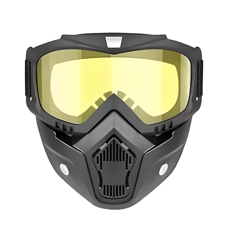 Asryd Motorcycle Goggles Yellow Bike Goggles Motocross Goggles Windproof ATV Sunglasses Dustproof Racing GogglesScratch Resistant (Yellow) - Image 1