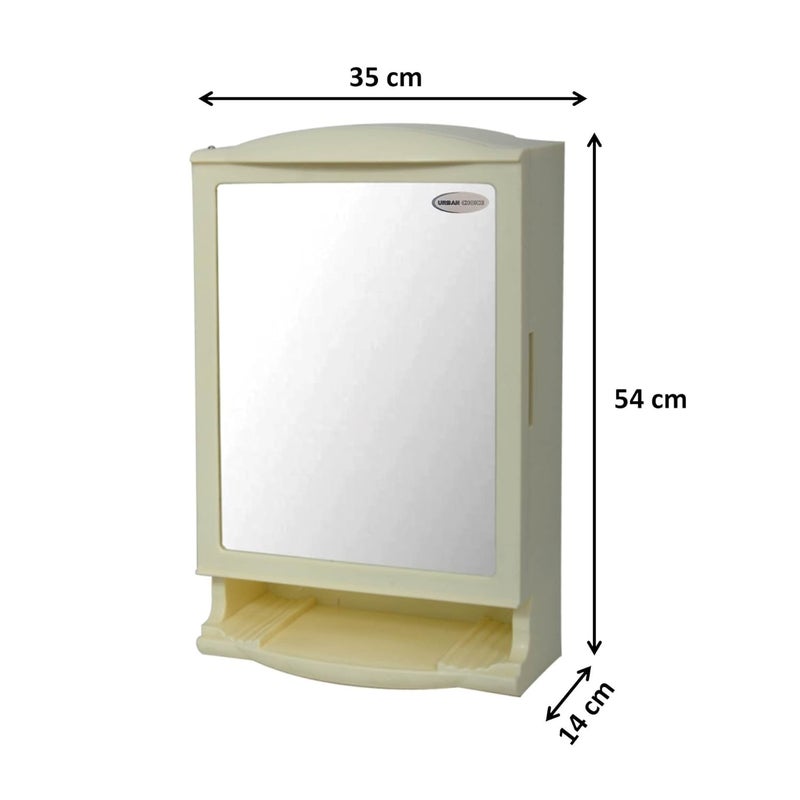 Urban Choice Urban Choice Grace Fine Ware Bathroom Cabinet with Mirror Wall Mounted Storage Cabinet with Magnetic Door 4 Inner Shelve Stylish HeavyDuty Plastic Cabinet for Storage Above Washbasin  - Image 2