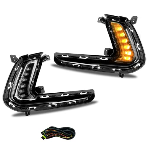 LEVANLIGHT LED Fog Lights with DRL Compatible With 2017-2018 Hyundai Elantra | Driving Fog Lamps Assembly with Turn Signal Lights & Wiring Harness |92207-F2100 92208-F2100 - Image 2