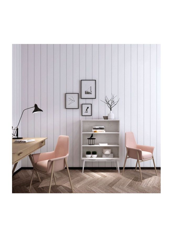 NIBEMINENT Qiangtie European Style Wallpaper White 10x0.6meter