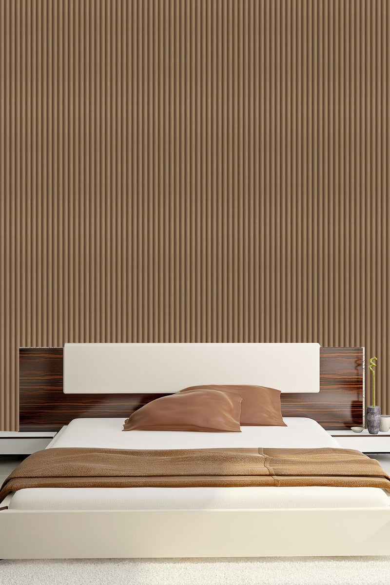 weiseni Wooden Slat Peel and Stick Wallpaper 11.8"x118"Self-Adhesive Contact Paper with 3D Effect Removable Wood Wallpaper - Image 3