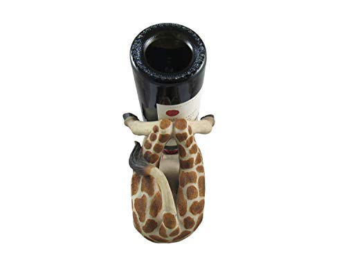 DWK Tall Drink Giraffe Decorative Table Top Wine Bottle Holder | Home Bar Decor | Wine Accessories | Kitchen Organization | Great Gifts for Her - 13.5" - Image 4