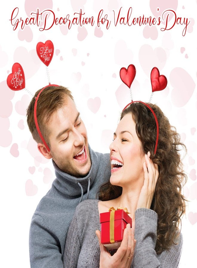 يويول مجموعة Youyole المكونة من 8 قطع من عصابات الرأس النسائية على شكل قلب، عصابة رأس كيوبيد حمراء، طوق شعر أحمر لعيد الحب، مناسبة لحفلات أعياد الميلاد، إكسسوارات شعر نسائية - Image 4