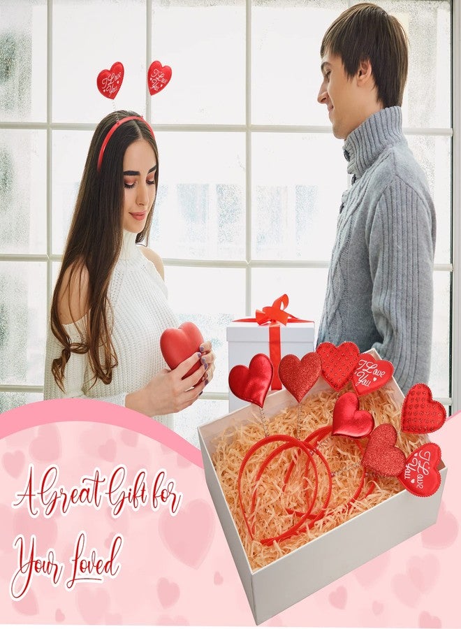 يويول مجموعة Youyole المكونة من 8 قطع من عصابات الرأس النسائية على شكل قلب، عصابة رأس كيوبيد حمراء، طوق شعر أحمر لعيد الحب، مناسبة لحفلات أعياد الميلاد، إكسسوارات شعر نسائية - Image 5