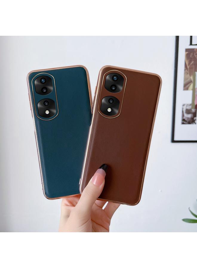 S-TOP Case For Honor 70 Pro Genuine Leather Xiaoya Series Nano Plating Phone Case - Image 3