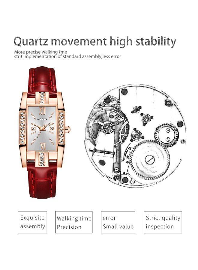 MODIYA Women's Casual PU Leather Analog Watch - Image 4