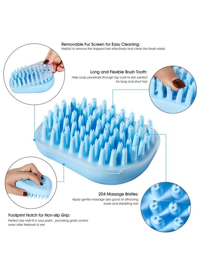 Pet Bath Massage Brush - Grooming Comb with Soft Silicone Bristles for Shampoo and Massage Dogs & Cats with Short or Long Hair - Image 2