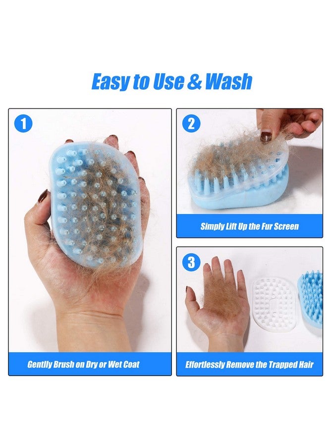 Pet Bath Massage Brush - Grooming Comb with Soft Silicone Bristles for Shampoo and Massage Dogs & Cats with Short or Long Hair - Image 5
