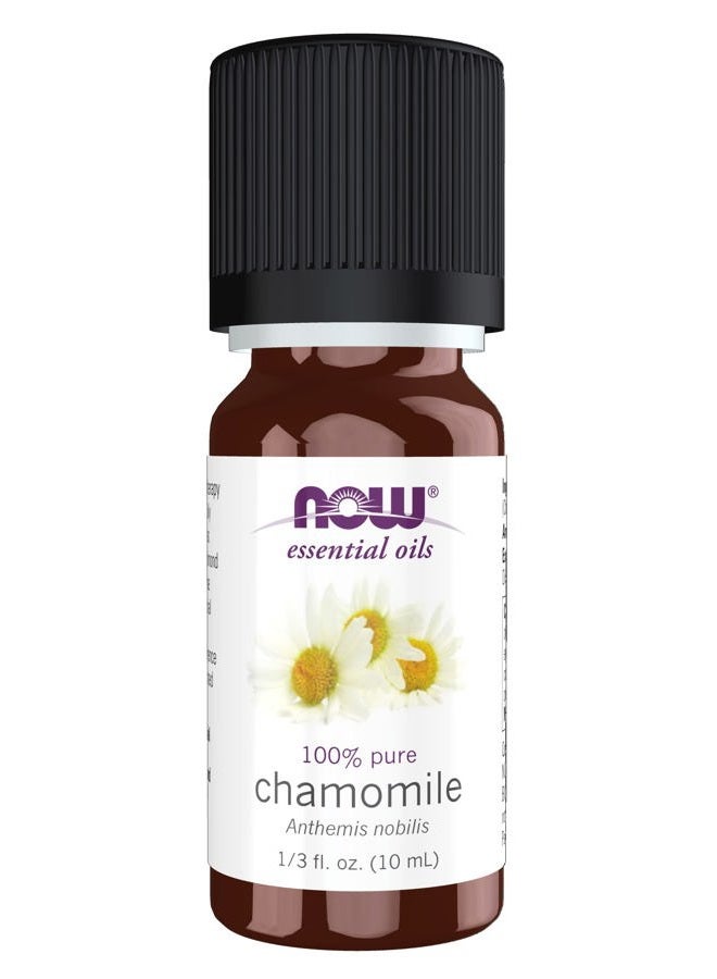 now NOW Essential Oils, Chamomile Oil, Delightful Aromatherapy Scent, Steam Distilled, 100% Pure, Vegan, Child Resistant Cap, 10-ml  - Image 1