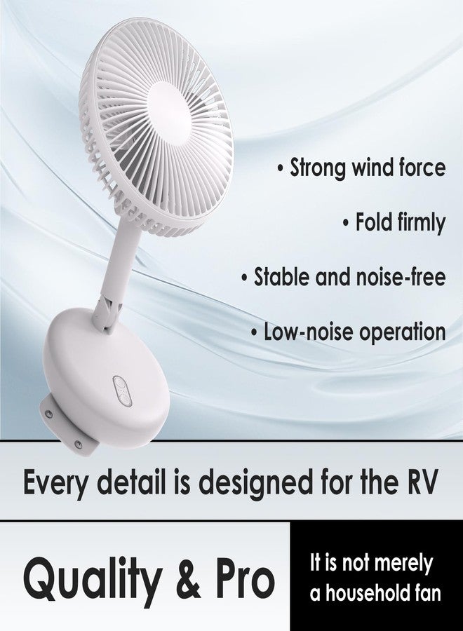 ZOIZ 12V RV Wall Mount Fan, Quiet Oscillating Air Circulator Timer, Wall Mounted for Camper Van, Travel Trailer, Car, Boat, Bedroom & Living Room, Portable Cooling for Van Life Camping (White) - Image 2