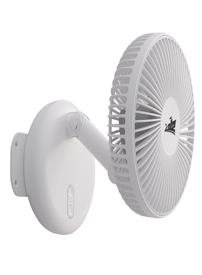 ZOIZ 12V RV Wall Mount Fan, Quiet Oscillating Air Circulator Timer, Wall Mounted for Camper Van, Travel Trailer, Car, Boat, Bedroom & Living Room, Portable Cooling for Van Life Camping (White) - Image 1