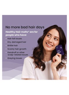 WELLBEING NUTRITION Healthy Hair With Plant Based Biotin Palmetto For Nutrition Growth 30 Strips  - Image 3