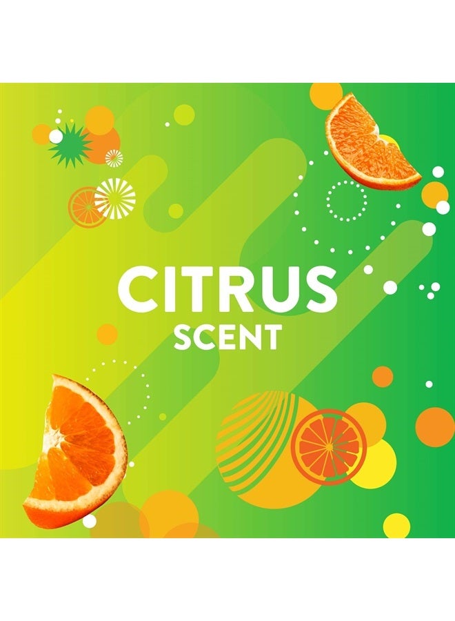 Scrubbing Bubbles إعادة تعبئة عصا المرحاض القابلة للشطف، وسادات إعادة تعبئة منظف المرحاض الثقيل، تنظف الترسبات الكلسية وتكافح الروائح، رائحة الحمضيات، 8 قطع، عبوة من 1 - Image 5