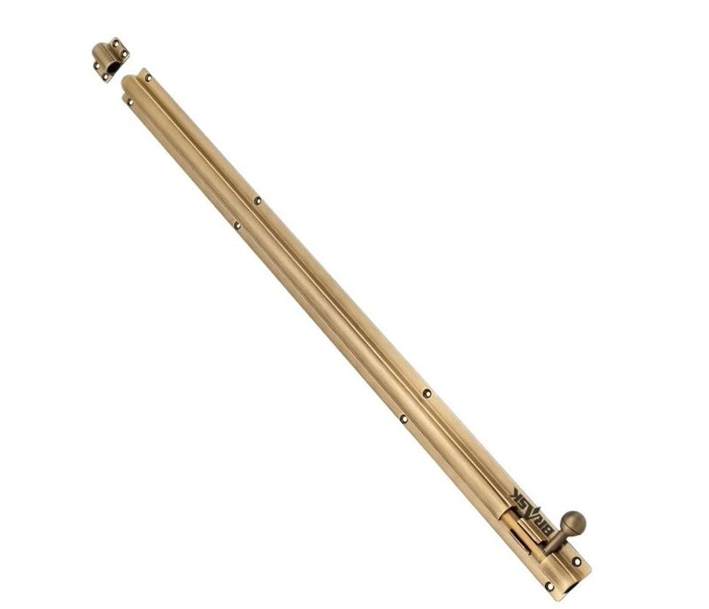 BRASK AluminiumSteel Tower Bolt Matka Knob with Antique Finish Heavy Duty Aluminium Tower Bolt with Screws Tower Bolt for Doors and Windows 10 MM SS Rod 24 Inch 600 mm 1