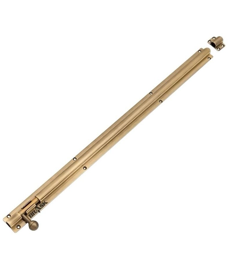 BRASK AluminiumSteel Tower Bolt Matka Knob with Antique Finish Heavy Duty Aluminium Tower Bolt with Screws Tower Bolt for Doors and Windows 10 MM SS Rod 24 Inch 600 mm 1