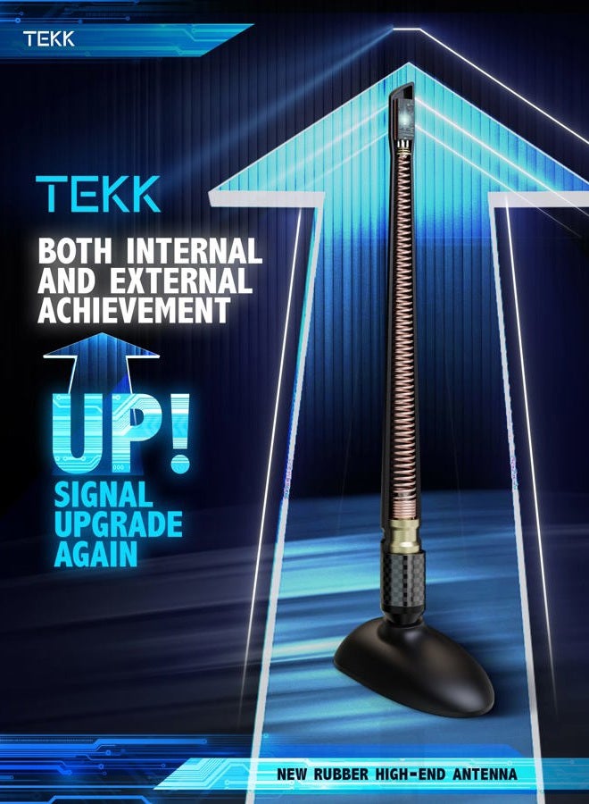 TEKK Carbon Fiber Short Antenna Compatible with Ford F250 Pickup Truck 2009-2026/7.9 Inches Premium Flexible Rubber/Designed for Enhance FM/AM Radio Signal Reception - Image 2