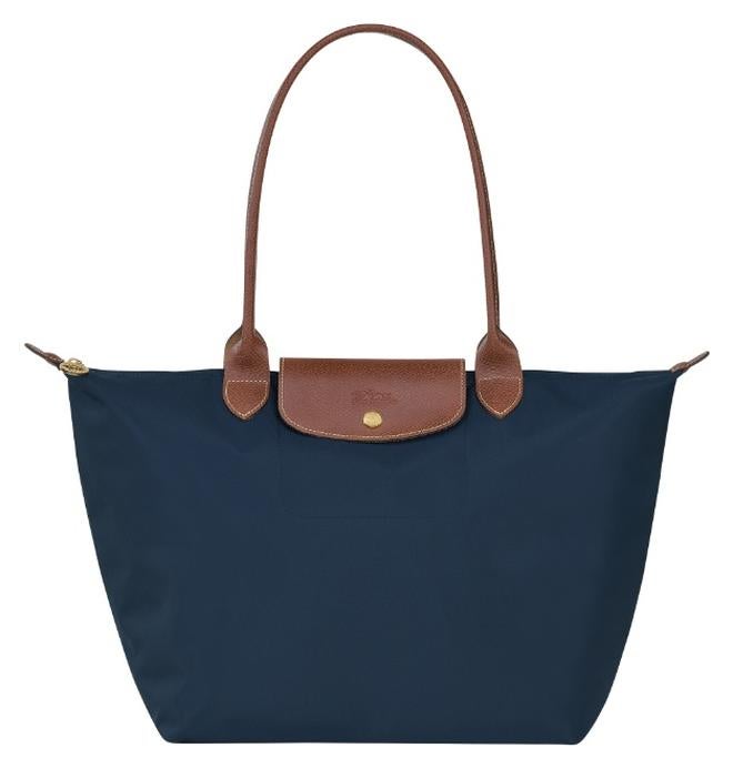 Longchamp Women's Classic Fashion Multi functional Large Travel Bag Dumpling Bag Handbag Shopping Bag Long Handle Shoulder Bag Classic Navy Blue - Image 1