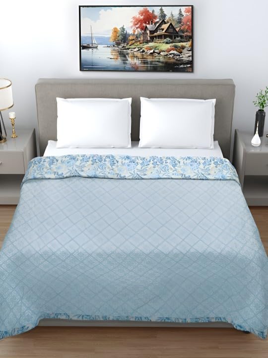 Innovative Edge Designer Ultrasonic Double Bed Quilt - Modern Embossed Geometric Pattern AC Blanket - Seamless Reversible Comforter for Luxury Bedroom Decor - Image 4
