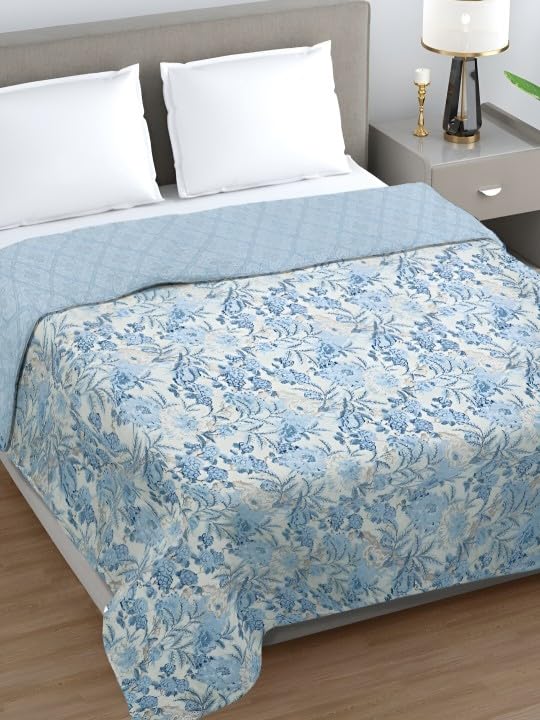 Innovative Edge Designer Ultrasonic Double Bed Quilt - Modern Embossed Geometric Pattern AC Blanket - Seamless Reversible Comforter for Luxury Bedroom Decor - Image 1