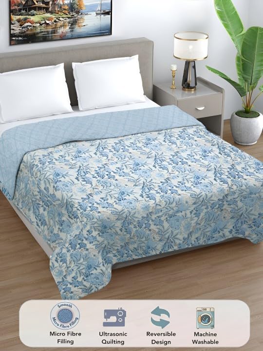 Innovative Edge Designer Ultrasonic Double Bed Quilt - Modern Embossed Geometric Pattern AC Blanket - Seamless Reversible Comforter for Luxury Bedroom Decor - Image 2