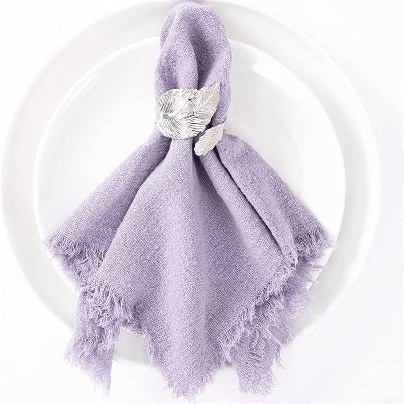 مناديل قماش قطن أخضر يدوية الصنع مجموعة من 6 قطع مقاس 42x42 سم للمآدب والحفلات والأعراس وديكور الحياة اليومية - Image 5