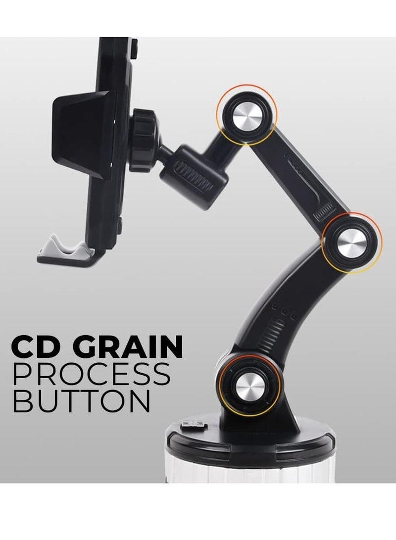 ELTRAZONE Phone Mount for Car Center Console – Super Adsorption Suction Cup Holder, Universal Mobile Mount for Dashboard & Console, Gray - Image 2