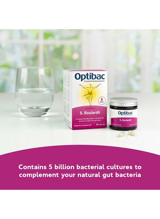 Optibac Probiotics أوبتيباك ساكاروميس بولاودي | 5 مليار بكتيريا صديقة مكمل خميرة طبيعية | مدروس جيدًا ومعترف به دوليًا | نباتي وخالي من الغلوتين | مستقر على الرف | 80 كبسولة - Image 3