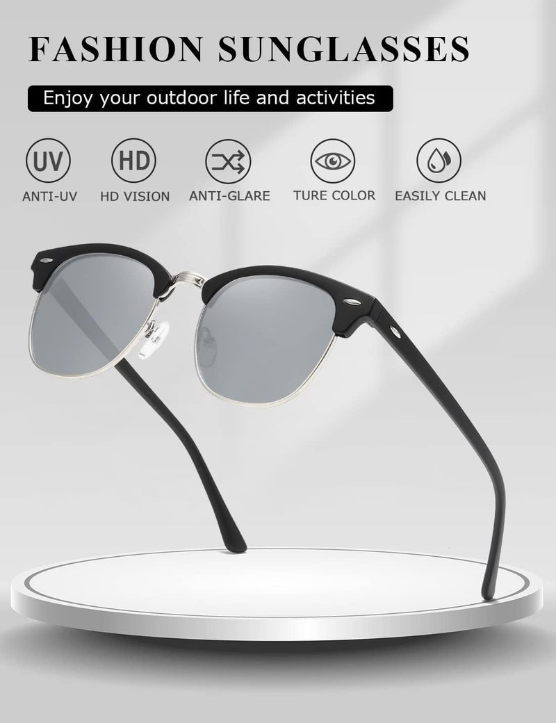 AEVOGUE Polarized Sunglasses For Women And Men Semi Rimless Frame Retro Sun Glasses AE0369 - Image 3