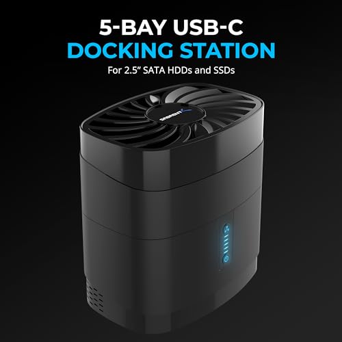 SABRENT 5Bay USBC Docking Station for 25 SATA HDDs and SSDs with Builtin Cooling Fan DS5R15 - Image 3