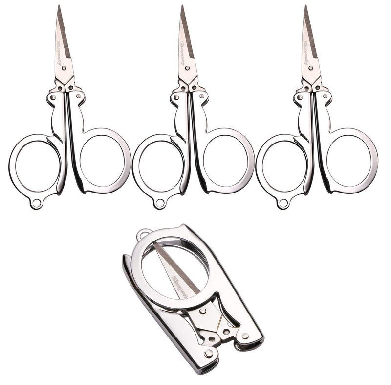 Generic Deekam Small Folding Cutting Scissor for TravellingPocket ScissorMini folding pocket Used For Craft Work General Cutting Personal Care All PurposePack of 3 Pcs 