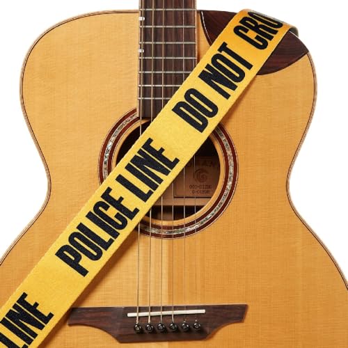 MOCKING BIRD Guitar Strap for Acoustic Adjustable Buckle Electric Guitar Strap Polyester Guitar Belt For Acoustic/Bass/Electric Guitars (Police Line) - Image 3