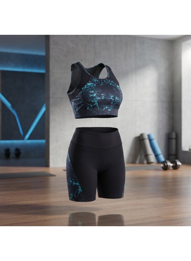 Women's 2 Piece Tracksuit Set – Sports Bra & High-Waist Shorts | Lightweight, Breathable & Stretch Activewear | Made in Turkey - Image 4