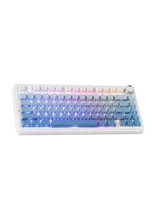 AULA F75 Gasket Mechanical Keyboard, 75% Wireless Hot Swappable Gaming Keyboard with Five-Layer Padding&Knob, Bluetooth/2.4GHz/USB-C, RGB (Blue Gradient, LEOBOG Reaper Switch) - pzsku/ZFFACAFED98DB9748582FZ/45/1750060629/1d72710c-75f4-4269-912e-2c65188da0fa
