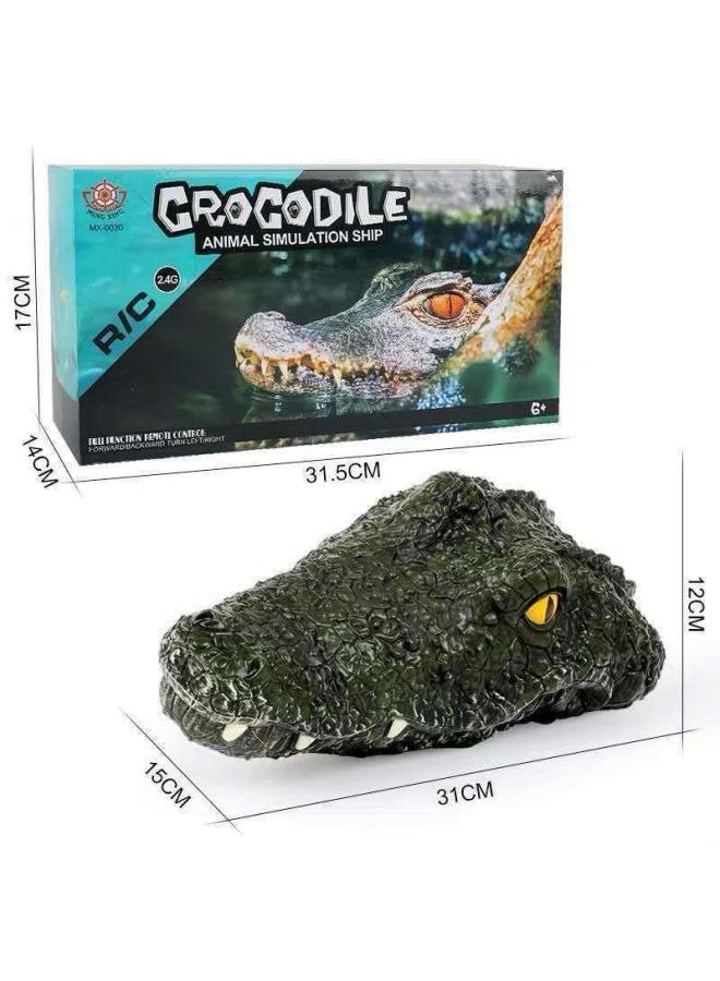 قارب برأس تمساح للتحكم عن بعد شحن مقاوم للماء ومحاكاة عالية السرعة لقارب التمساح للتحكم عن بعد قارب قرش للأطفال لعبة كهربائية قارب سريع اللون: Mx-0028 قارب سمك 2.4 جرام 2 في 1 مع شحن - Image 4