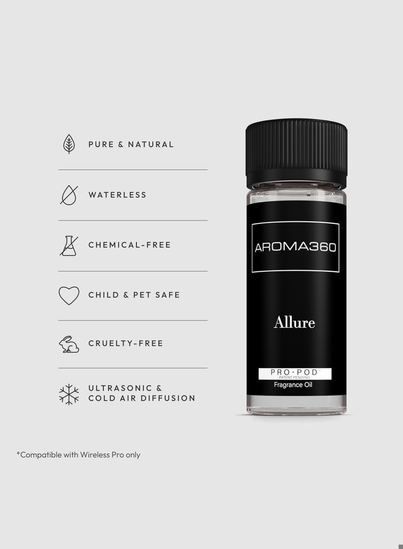 AROMA360 Allure Pro-Pod Oil Blend - Hotel Inspired for Luxury Essential Oil Diffusers - Aromatherapy Scent Diffuser Oil - Bergamot, Jasmine, and Rose  - Image 2