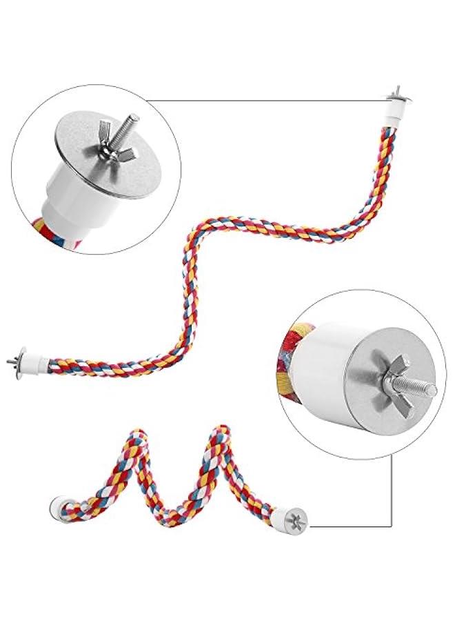 جوسني مجثم حبل للطيور، العاب الببغاء 21 انش حبل بنجي للطيور (21 انش) 【عبوة واحدة】 - Image 3