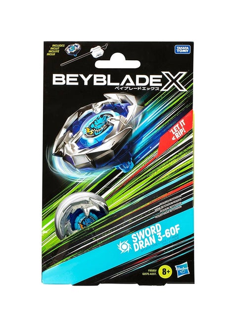 X Launcher Sword Dran 3-60F | Right Spinning Attack Type Top And Launcher | Takara Tomy-Designed X | Gift For Lovers And Kids