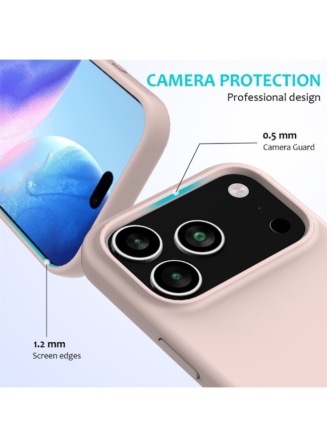 Liquid Silicone Protective Case Compatible with iPhone 17 Pro 6.3-Inch, Slim Matte Back Cover, Silky Soft Touch, Shockproof Design, Anti-Fingerprint with Microfiber Lining - Image 2