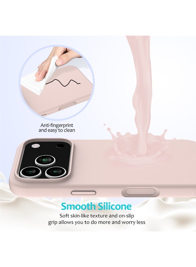 Liquid Silicone Protective Case Compatible with iPhone 17 Pro 6.3-Inch, Slim Matte Back Cover, Silky Soft Touch, Shockproof Design, Anti-Fingerprint with Microfiber Lining - Image 4